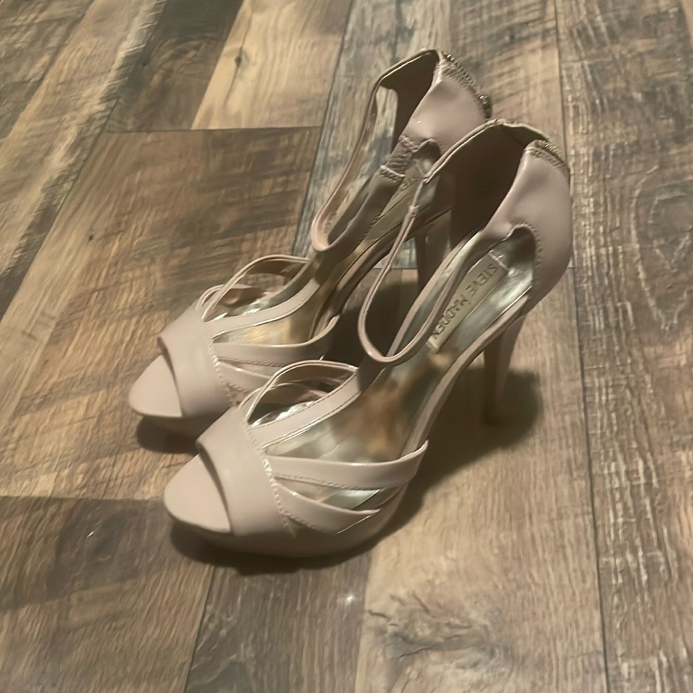 Nude Steve Madden stiletto sandals